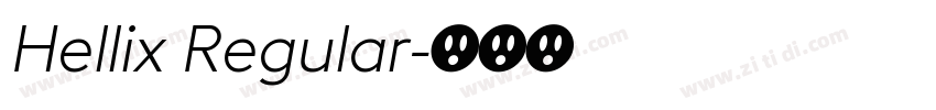 Hellix Regular字体转换